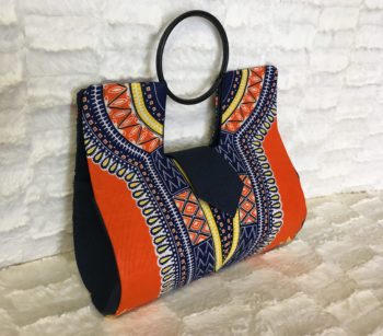 Orange Authentic Dashiki Hard Body Hand Bag - ghanauthentics.com