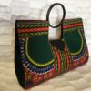 Green Red Authentic Dashiki Large Hard Body Hand Bag