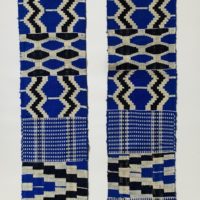 Royal Blue Genuine Kente Cloth Stole